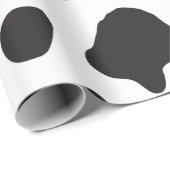 Papier Cadeau Impression De Vache, Motif De Vache, Spots De Vach (Coin rond)