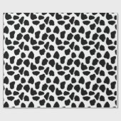 Papier Cadeau Impression de vache noire et blanche (Plat)
