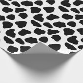 Papier Cadeau Impression de vache noire et blanche (Coin)