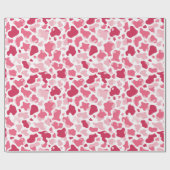 Papier Cadeau Impression de vache rose (Plat)