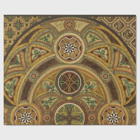 Papier Cadeau Impression décorative ancienne en bois (Plat)