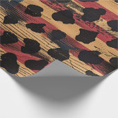 Papier Cadeau Impression drapeau américain rustique léopard (4) (Coin)