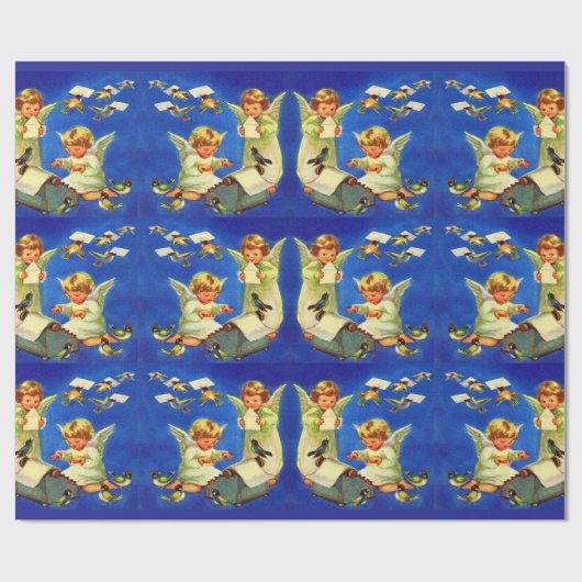 Papier Cadeau impression du bureau de la poste d'ange (Plat)