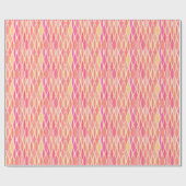 Papier Cadeau Impression du ruban du milieu du siècle - rose, co (Plat)
