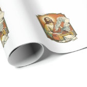 Papier Cadeau Impression feuille Excel Jésus 50 pages blanches B (Coin rond)