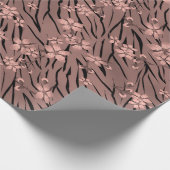 Papier Cadeau Impression florale de tigre (Coin)