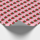 Papier Cadeau Impression fraise (personnalisable) (Coin)