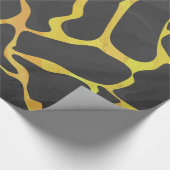 Papier Cadeau Impression Giraffe noir et jaune (Coin)