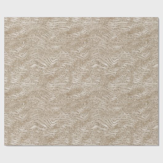 Papier Cadeau Impression Glitzy Gold Zebra (Plat)