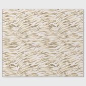Papier Cadeau Impression Gold Zebra (Plat)