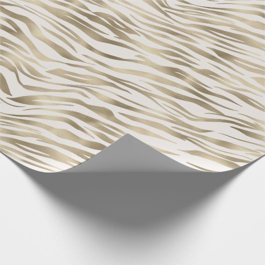 Papier Cadeau Impression Gold Zebra (Coin)