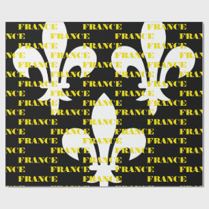 Papier Cadeau Impression héraldique médiévale de France Art mono