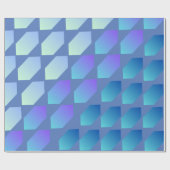 Papier Cadeau Impression Hexagone de dégradé bleu (Plat)