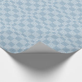 Papier Cadeau Impression Japonaise Bleu Clair Et Blanc (Coin)