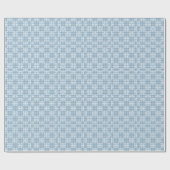 Papier Cadeau Impression Japonaise Bleu Clair Et Blanc (Plat)