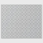 Papier Cadeau Impression Japonaise Gris Et Blanc (Plat)
