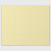 Papier Cadeau Impression Japonaise Jaune Et Blanc (Plat)