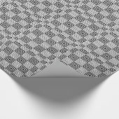 Papier Cadeau Impression Japonaise Noir Et Blanc (Coin)