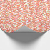 Papier Cadeau Impression Japonaise Orange Et Blanc (Coin)