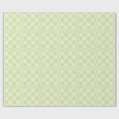 Papier Cadeau Impression Japonaise Vert Clair Et Blanc (Plat)