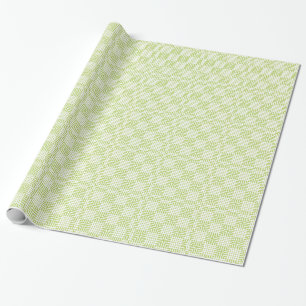 Papier Cadeau Impression Japonaise Vert Clair Et Blanc