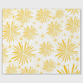 Papier Cadeau Impression jaune citron (Plat)