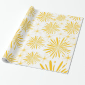 Papier Cadeau Impression jaune citron (Déroulé)