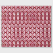 Papier Cadeau Impression kimono, bordeaux et rose (Plat)