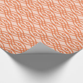 Papier Cadeau Impression kimono, orange corail (Coin)