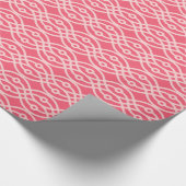 Papier Cadeau Impression kimono, rose corail profond (Coin)