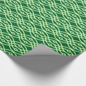 Papier Cadeau Impression kimono, vert foncé et clair (Coin)