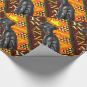 Papier Cadeau Impression Kwanzaa Afrocentrique (Coin)
