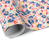 Papier Cadeau Impression léopard : aquarelle peinte à la main. (Coin rond)