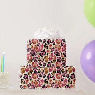 Papier Cadeau Impression léopard colorée