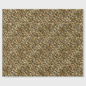 Papier Cadeau Impression léopard doré | Motif d'animal sauvage a (Plat)