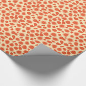 Papier Cadeau Impression léopard - Mandarin et orange clair (Coin)