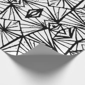Papier Cadeau Impression Lino Triangles Abstrait (Coin)
