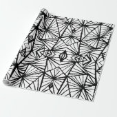 Papier Cadeau Impression Lino Triangles Abstrait (Déroulé)