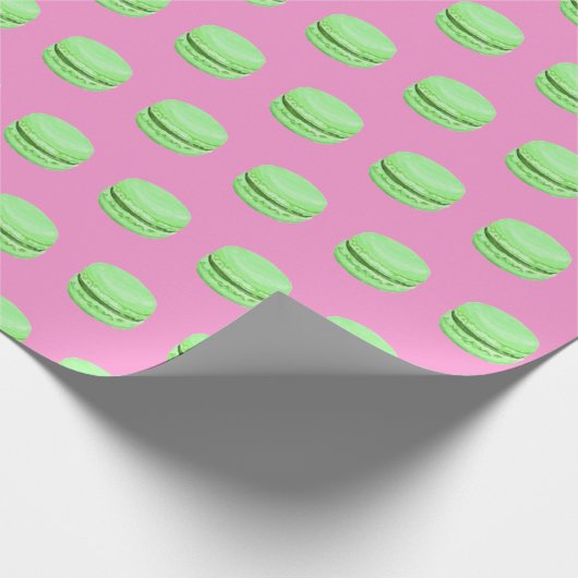 Papier Cadeau Impression Macaron vert (Coin)