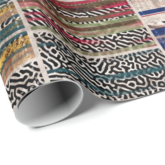 Papier Cadeau Impression motif de la surface composée de collage (Coin rond)