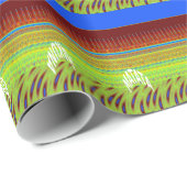 Papier Cadeau Impression Motif géométrique coloré (Coin rond)