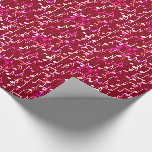 Papier Cadeau Impression musicale - bordeaux, multi (Coin)