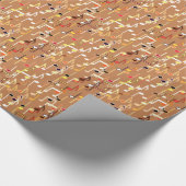 Papier Cadeau Impression musicale - Caramel Tan, Multi (Coin)