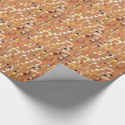 Papier Cadeau Impression musicale - Caramel Tan, Multi (Coin)