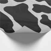 Papier Cadeau Impression noire et blanche de la vache (Coin)
