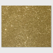 Papier Cadeau Impression numérique paillettes dorées (Plat)