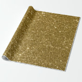 Papier Cadeau Impression numérique paillettes dorées (Déroulé)