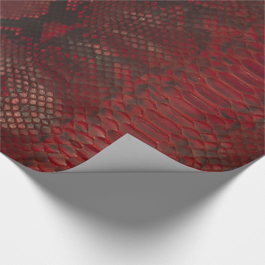 Papier Cadeau Impression Python rouge et noir (Coin)