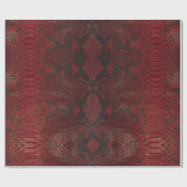 Papier Cadeau Impression Python rouge et noir (Plat)