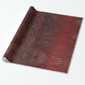Papier Cadeau Impression Python rouge et noir (Déroulé)